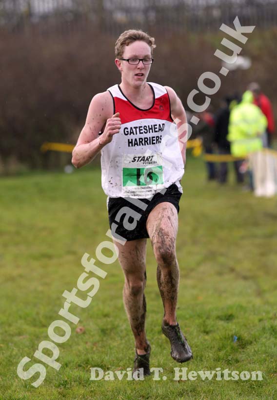 Daniel Johnson (Gateshead) 4th in the under-20 men 2012 North East Championships, Summerhill Country Park, Hartlepool.